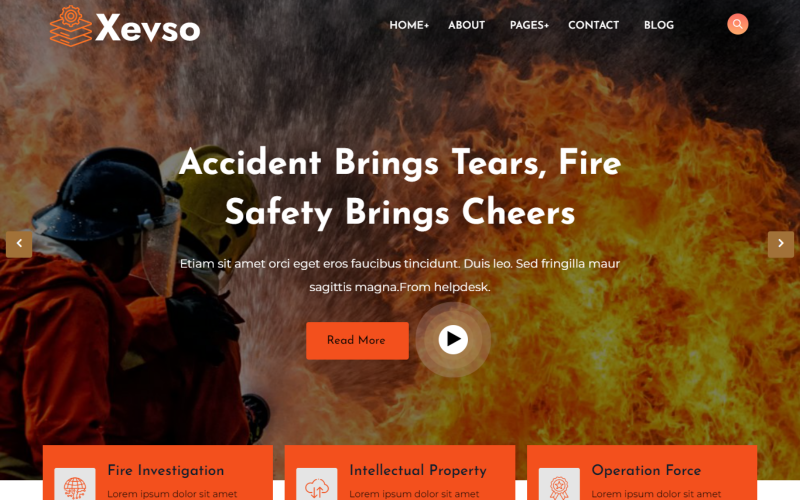 Xevso - Fire Department WordPress Theme