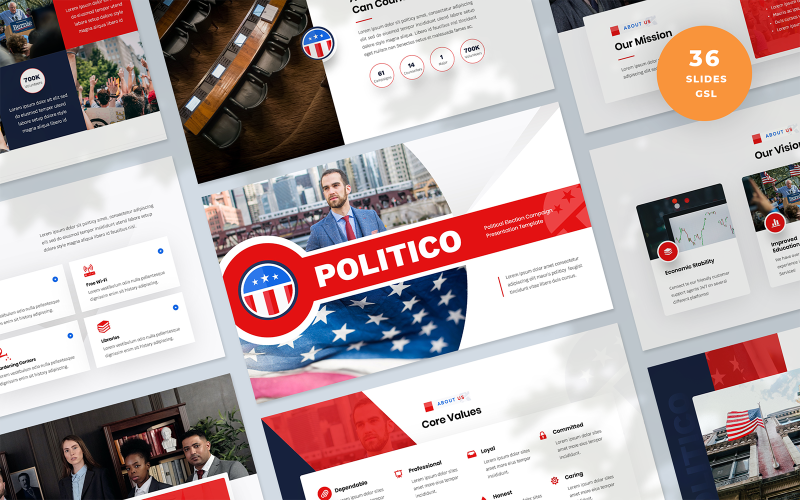 Politico - Google政治竞选幻灯片模型