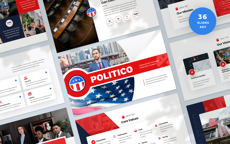 Politico - Presentazione della campagna elettorale politica KeynoteTemplate