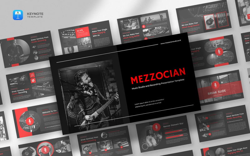 Mezzocian - Modello di Keynote dello studio di registrazione e produzione musicale