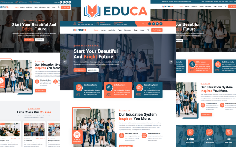 Educa - html5模板的学校，大学，大学和课程