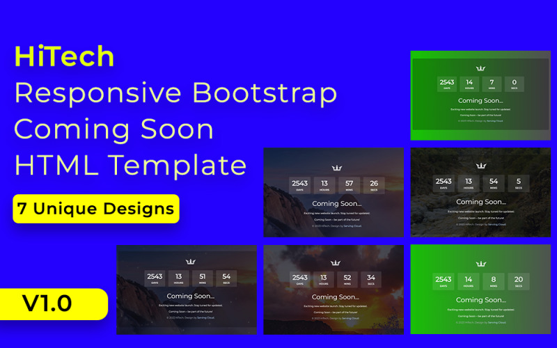 HiTech Responsive Bootstrap即将发布HTML模板