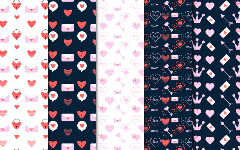 Valentijn liefde patroon decoratie vector