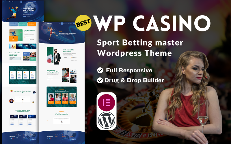 wpcasino sázení Predikce Wordpress téma