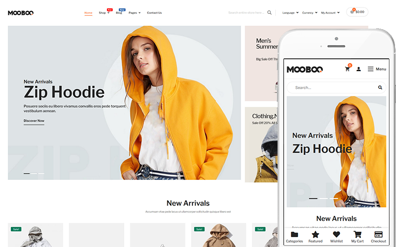 MooBoo - Tema di moda Tema WooCommerce