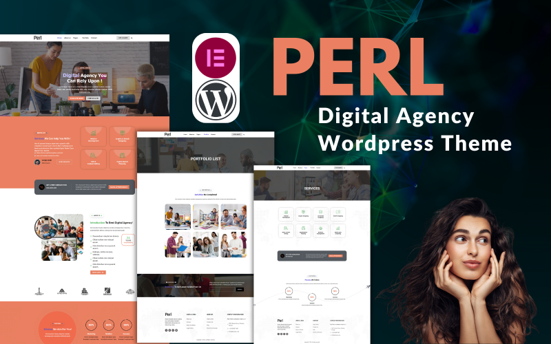 Téma Wordpress digitální agentury Perl