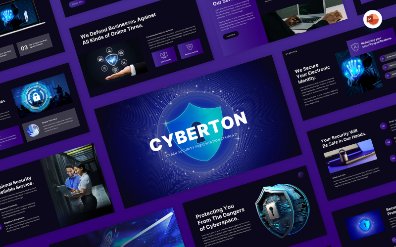 Cyberton - Шаблон Powerpoint для кібербезпеки