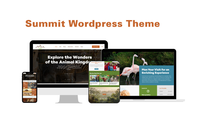 峰会动物动物园和保护WordPress主题