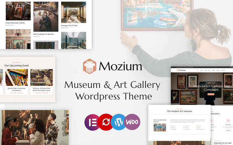 Mozium - Museum och konstgalleri Elementor WordPress-tema