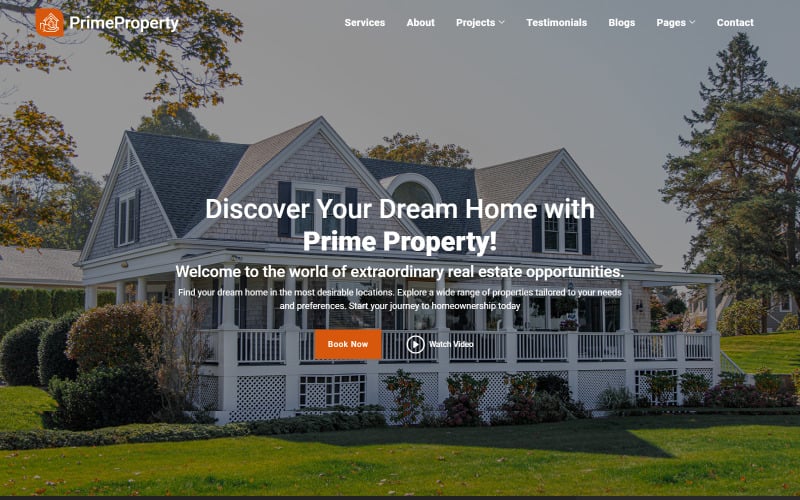 PrimeProperty - Modèle de site Web polyvalent pour agence immobilière