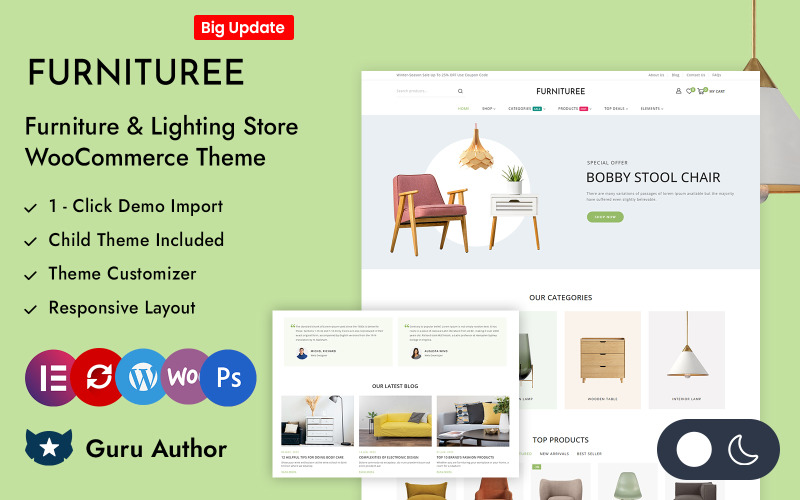 Furnituree - Möbel- och belysningsbutik Elementor WooCommerce Responsive Theme