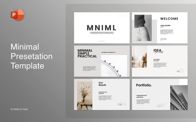 Minimalistisk PowerPoint presentationsmall