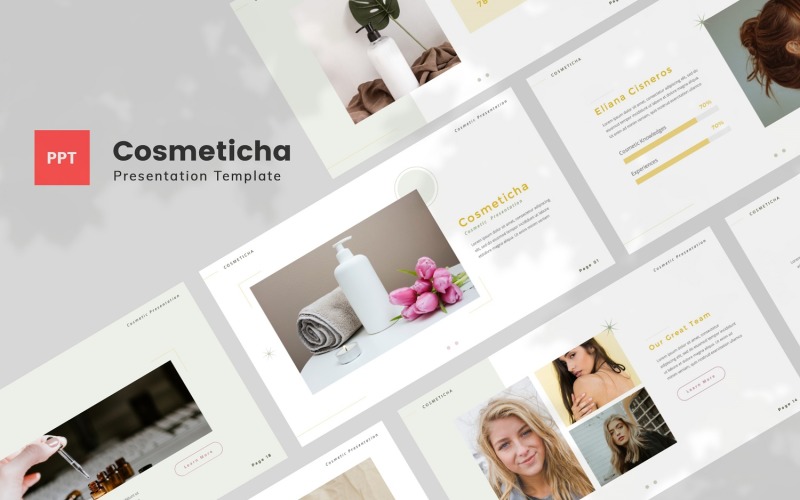 Cosmeticha - Powerpoint化妆品模板