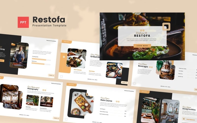 Restofa -餐厅PowerPoint模板