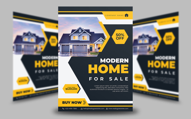 Modern Huis Te Koop Flyer Sjabloon 5