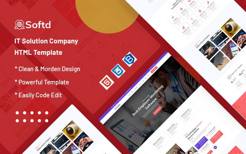 Softd - Modello di sito Web della società di soluzioni IT