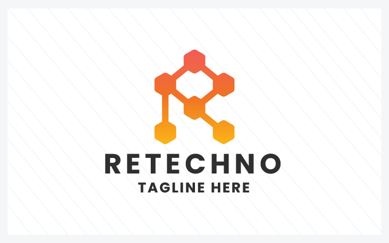 Retechno Letter R Pro Logo模板