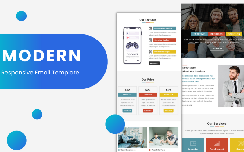 Modern – multifunctionele responsieve e-mailsjabloon