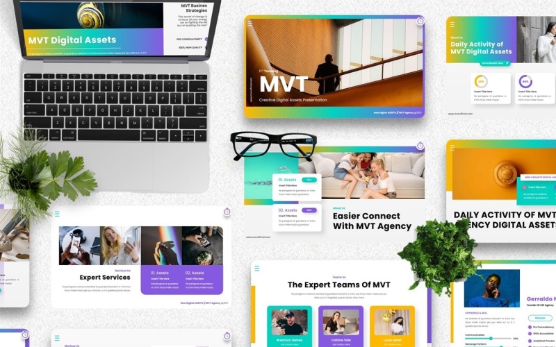 MVT - Шаблон Powerpoint для творческих цифровых активов