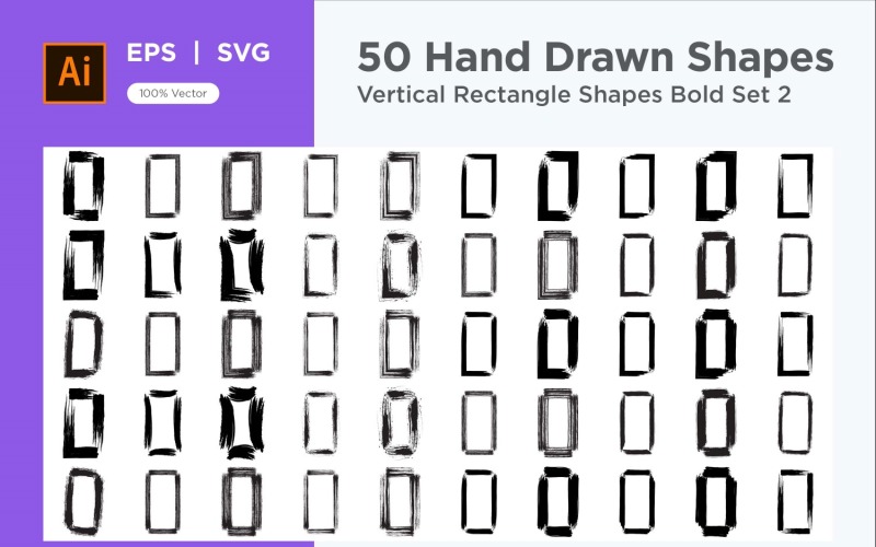 Vertical Rectangle Shape Bold 50_Set V 2