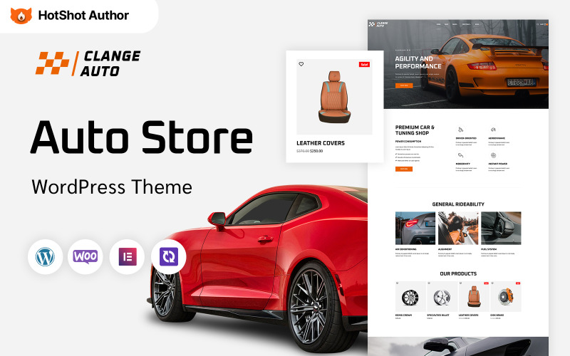 Clange Auto – тема WordPress Elementor для автомобільних запчастин