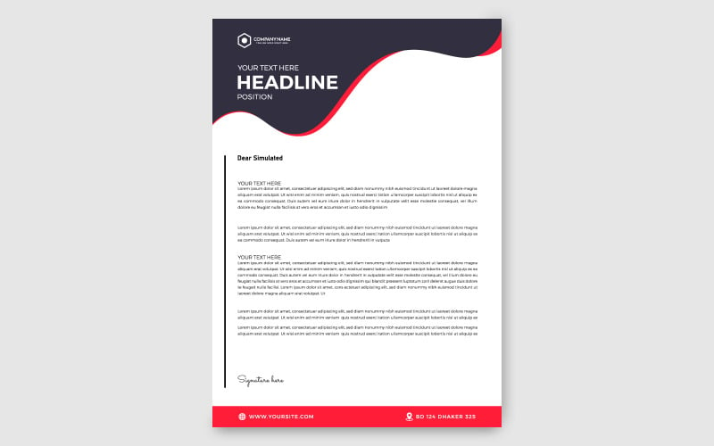 Vector Letterhead easily design illustration