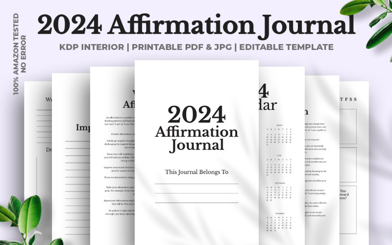 2024 Affirmation Journal Kdp Intérieur