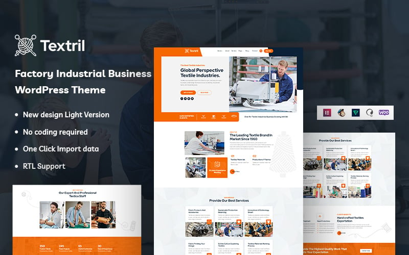 Textril – Factory Industrial Business WordPress-Theme