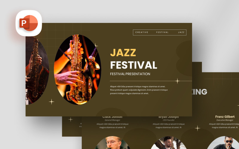 Шаблон презентации джазового фестиваля