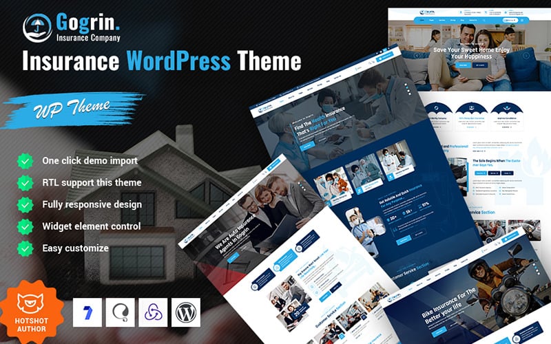 Gogrin - Insurance Company WordPress Theme