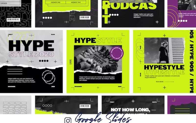 Hype 90s – Google Instagram Template