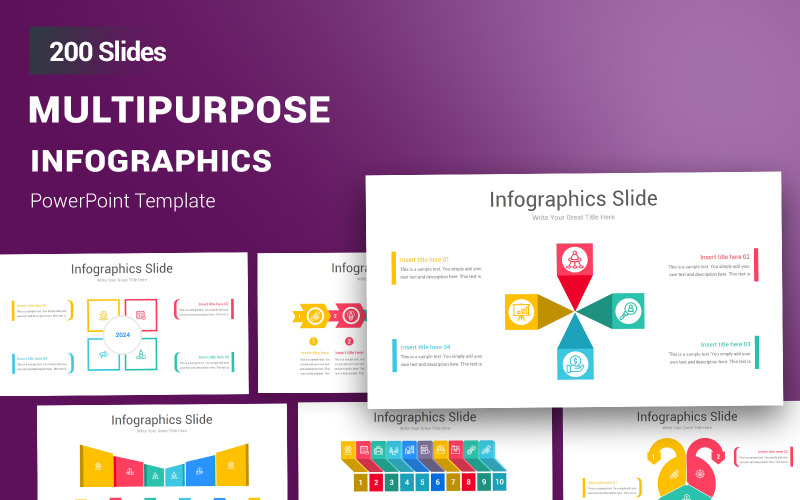 Linha do tempo Infográfico Modelo do PowerPoint