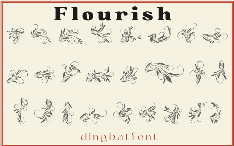 Floreren - Dingbat - Lettertype