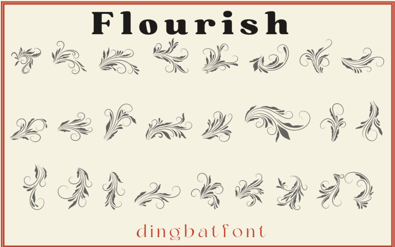 Flourish - Дингбат - Шрифт