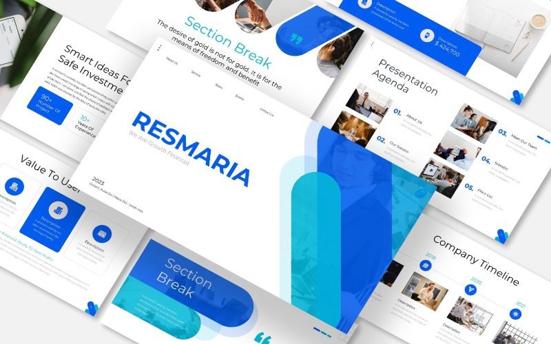 Modèle de présentation d'entreprise Resmaria