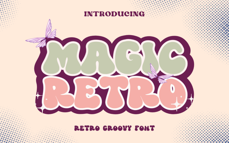 Magic Retro - ретро-шрифт Groovy