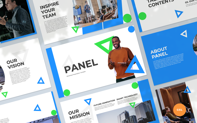 Panel – Workshop Prezentace Google Slides Template