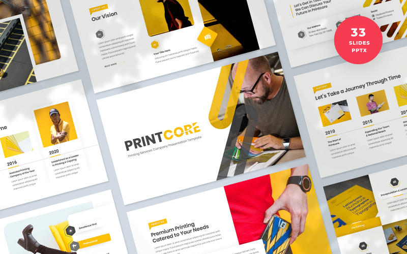 Printcore - Nyomda bemutató PowerPoint sablon