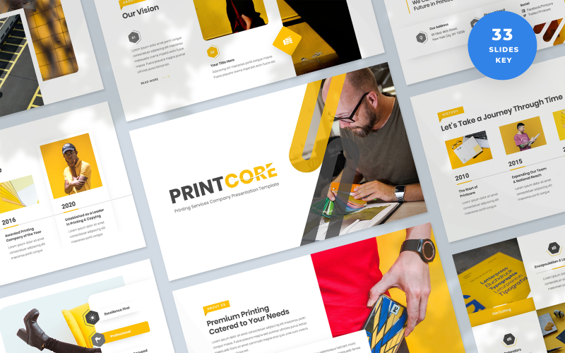 Printcore - Keynote打印公司演示模板