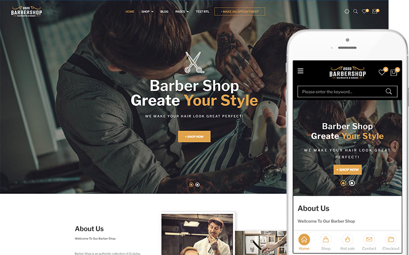 Barber – Barbershop & Friseur WooCommerce WordPress Theme