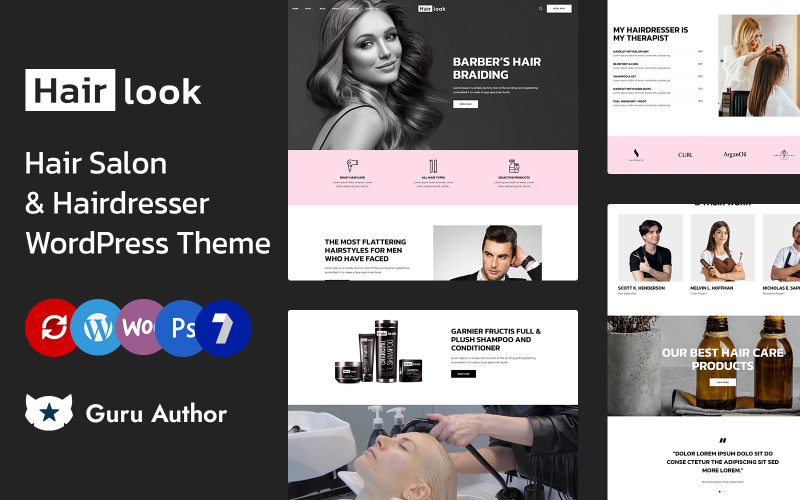 Hairlook - Hair Salon and Hairdresser Elementor Wordpress Responsive Theme