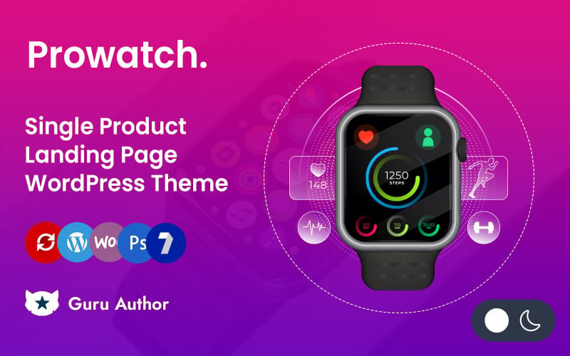 Prowatch – Single Product Landing Page Elementor WordPress Responsive Theme