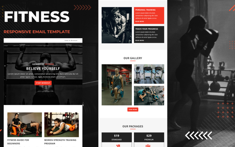 Fitness – Mehrzweck-Responsive-E-Mail-Vorlage