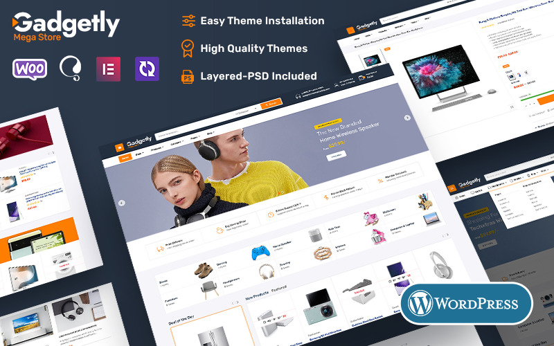 Gadgetly – Téma tržiště elektroniky a gadgetů pro obchody WooCommerce