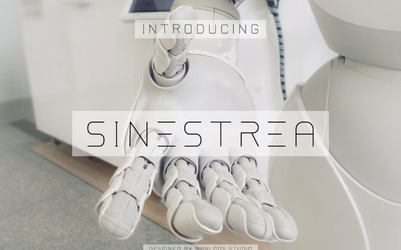 Sinestrea - Weergave - Futuristisch - Ruimte - Lettertypen