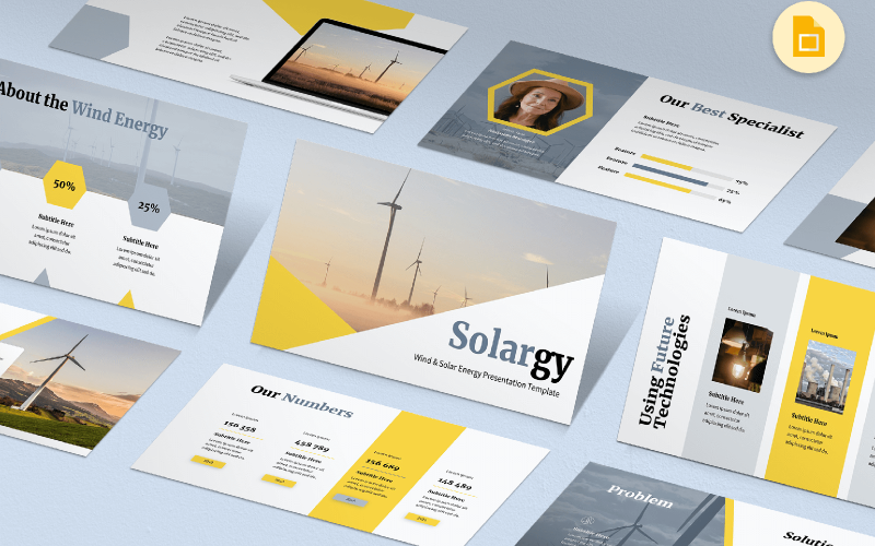 Solargy -风能和太阳能演示谷歌幻灯片模型