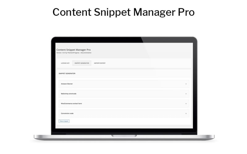 Content Snippet Manager Pro