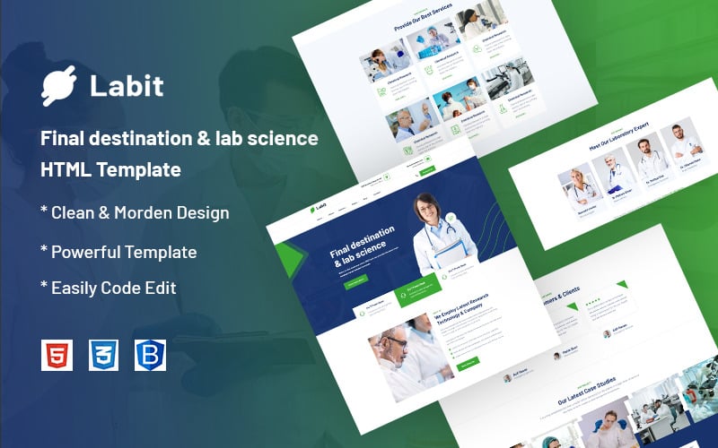 Labit – Modelo de site de destino final e ciência de laboratório