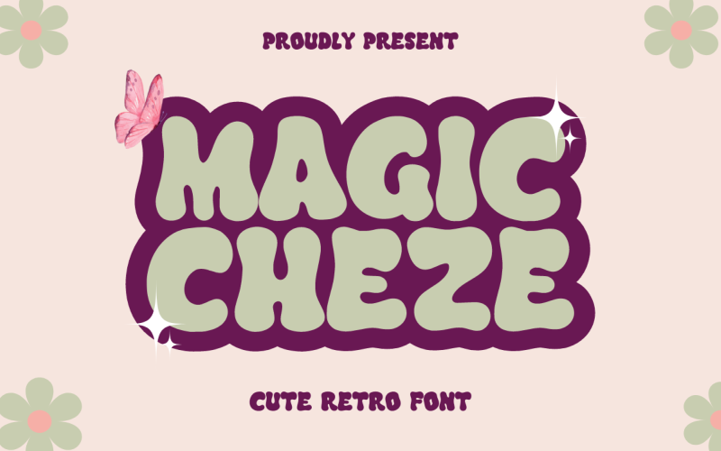 魔术奶酪-可爱的复古字体
