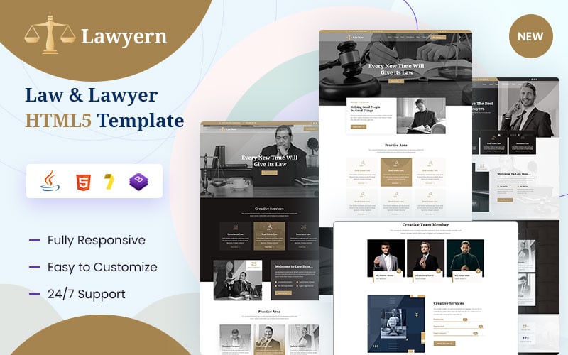 Modèle HTML5 Lawyern Law & Lawyer